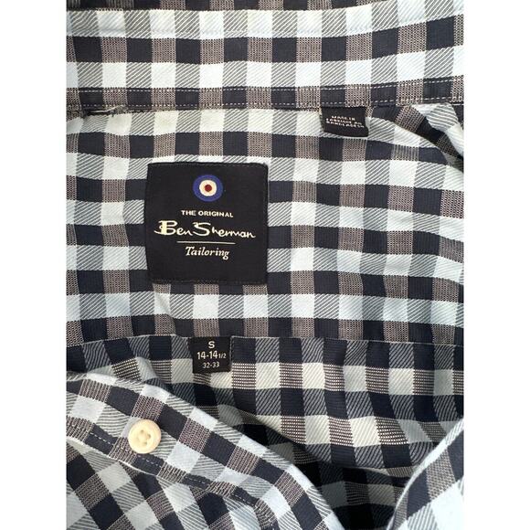 Original Ben Sherman Tailoring Men’s Classic Gingham Dress Shirt, EUC, Size S - Picture 6 of 7
